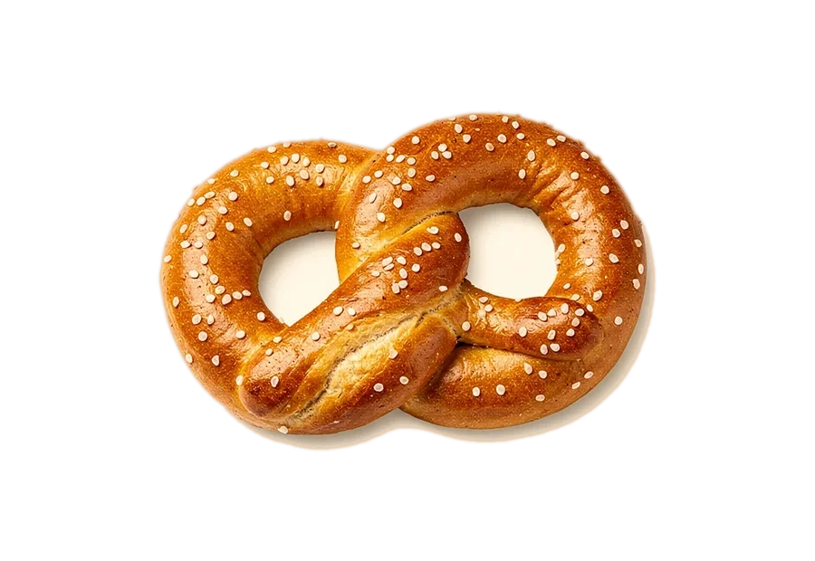 A handful of salted pretzels.