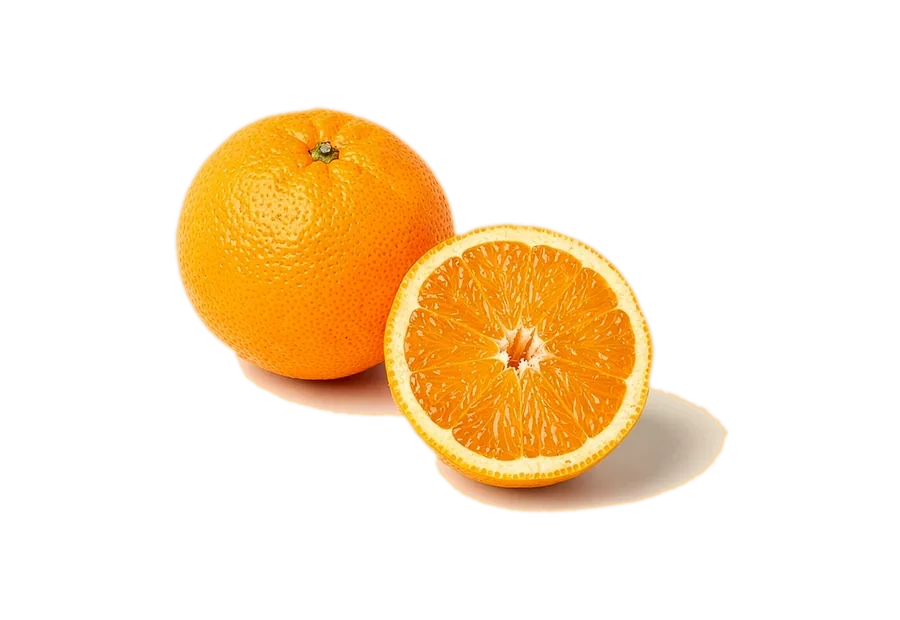 A fresh orange.